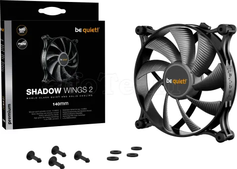 Photo de Ventilateur de boitier Be Quiet Shadow Wings 2 PWM - 14cm (Noir)