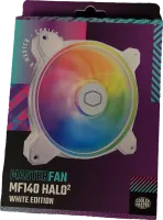 Photo de Ventilateur de boitier Cooler Master MasterFan MF Halo² RGB - 14cm (Blanc) - SN MFLB4DW16NP2R21230100262 - ID 197813