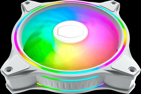 Photo de Ventilateur de boitier Cooler Master MasterFan MF120 Halo RGB 12cm (Blanc)