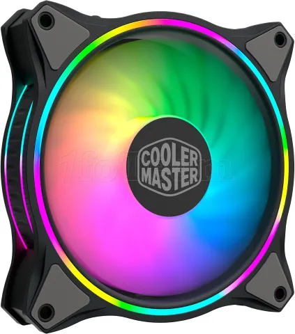 Photo de Ventilateur de boitier Cooler Master MasterFan MF120 Halo RGB 12cm (Noir)