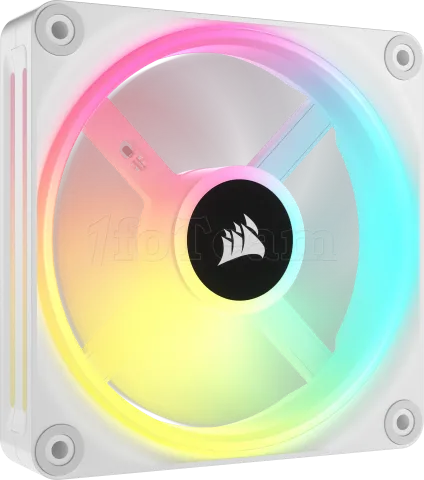 Photo de Ventilateur de boitier Corsair iCue Link QX RGB - 12cm (Blanc)