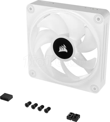 Photo de Ventilateur de boitier Corsair iCue Link QX RGB - 12cm (Blanc)