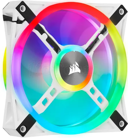 Photo de Ventilateur de boitier Corsair iCue QL120 RGB - 12cm (Blanc)