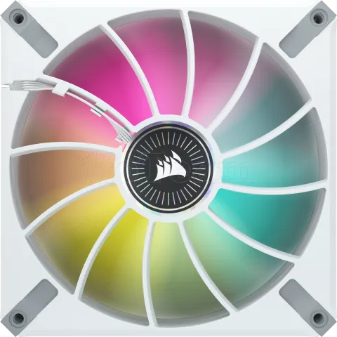 Photo de Ventilateur de boitier Corsair ML140 Elite Premium RGB 14cm (Blanc)