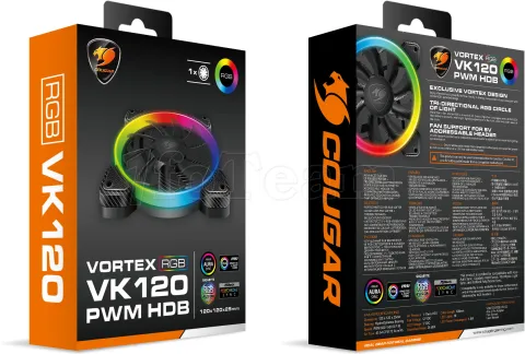 Photo de Ventilateur de boitier Cougar Vortex VK RGB 12cm (Noir)