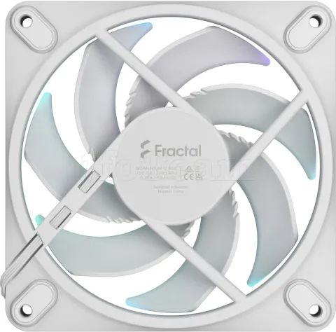 Photo de Ventilateur de boitier Fractal Design Momentum RGB - 12cm (Blanc)