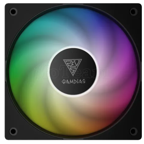 Photo de Ventilateur de boitier Gamdias Notus M1 RGB - 12cm (Noir)