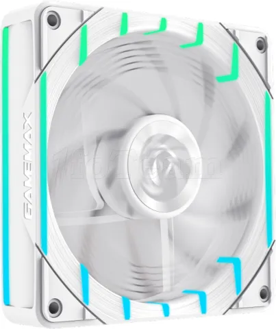Photo de Ventilateur de boitier Gamemax Tornado T12 Reverse RGB - 12cm (Blanc)