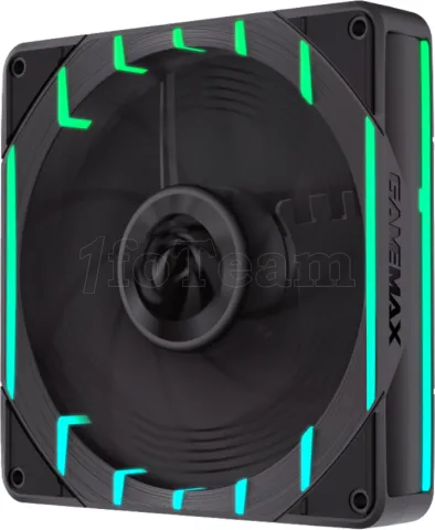 Photo de Ventilateur de boitier Gamemax Tornado T12 Reverse RGB - 12cm (Noir)