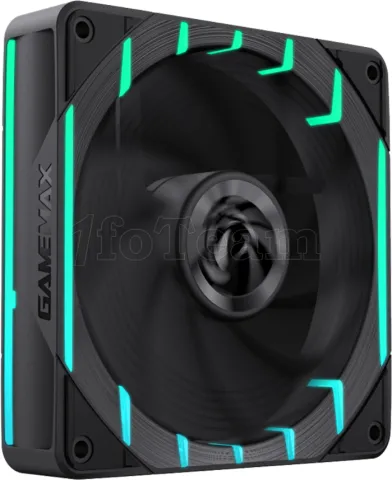 Photo de Ventilateur de boitier Gamemax Tornado T12 RGB - 12cm (Noir)