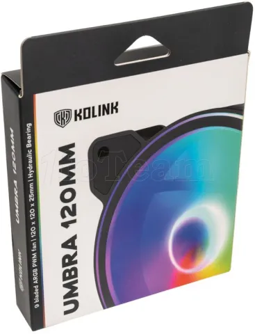 Photo de Ventilateur de boitier Kolink Umbra RGB PWM 12cm (Noir)