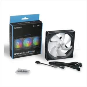Photo de Ventilateur de boitier Lian Li Uni Fan AL V2 RGB - 12cm (Noir)