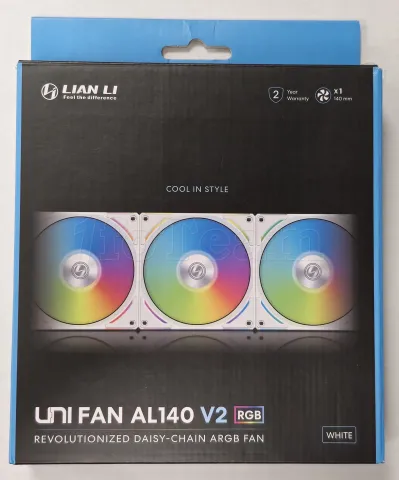 Photo de Ventilateur de boitier Lian Li Uni Fan AL V2 RGB - 14cm (Blanc) - ID 213701
