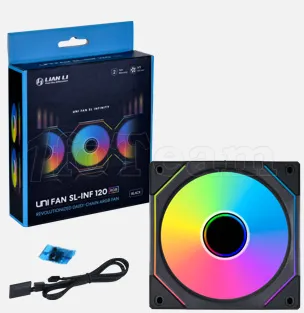 Photo de Ventilateur de boitier Lian Li Uni Fan SL-Infinity RGB - 12cm (Noir)