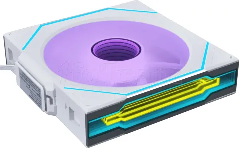 Photo de Ventilateur de boitier Lian Li Uni Fan SL-Infinity Wireless Reverse RGB - 12cm (Blanc)