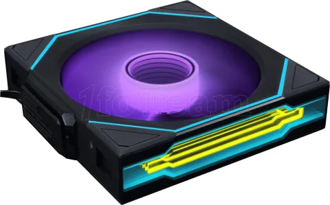 Photo de Ventilateur de boitier Lian Li Uni Fan SL-Infinity Wireless Reverse RGB - 12cm (Noir)