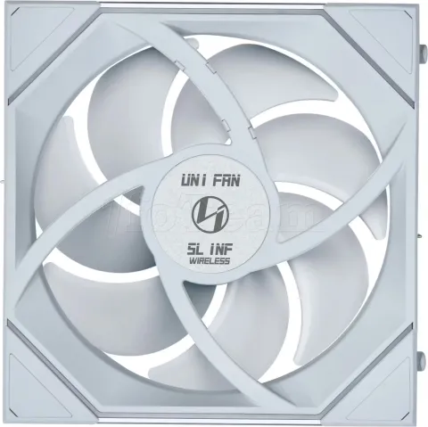 Photo de Ventilateur de boitier Lian Li Uni Fan SL-Infinity Wireless Reverse RGB - 14cm (Blanc)
