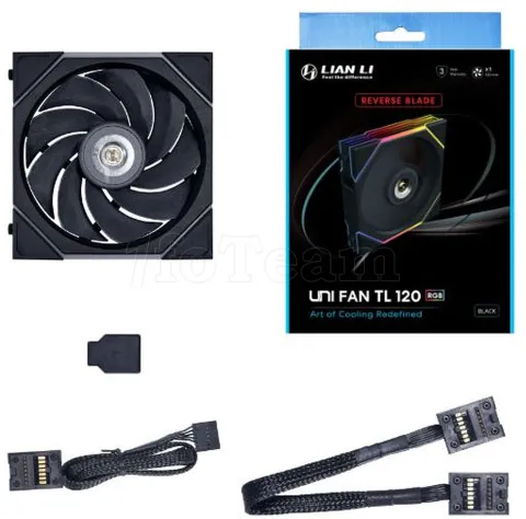 Photo de Ventilateur de boitier Lian Li Uni Fan TL Reverse RGB - 12cm (Noir)