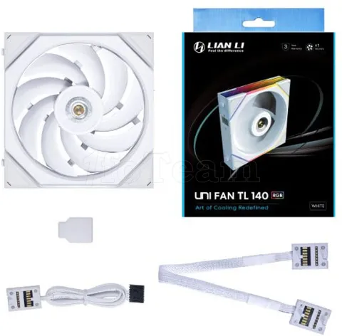 Photo de Ventilateur de boitier Lian Li Uni Fan TL RGB - 14cm (Blanc)