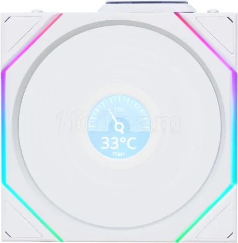 Photo de Ventilateur de boitier Lian Li Uni Fan TL Wireless LCD Reverse RGB - 14cm (Blanc)