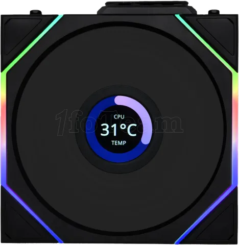 Photo de Ventilateur de boitier Lian Li Uni Fan TL Wireless LCD Reverse RGB - 14cm (Noir)