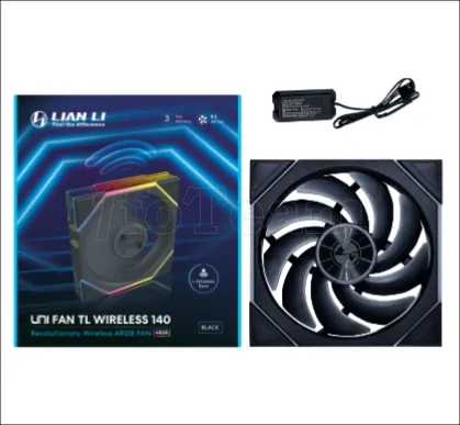 Photo de Ventilateur de boitier Lian Li Uni Fan TL Wireless Reverse RGB - 14cm (Noir)