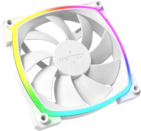 Photo de Ventilateur de boitier Montech AX120 RGB - 12cm (Blanc)