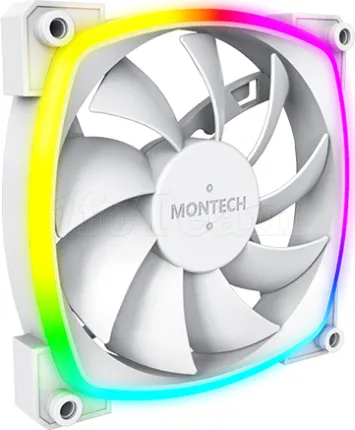 Photo de Ventilateur de boitier Montech AX120 RGB - 12cm (Blanc)