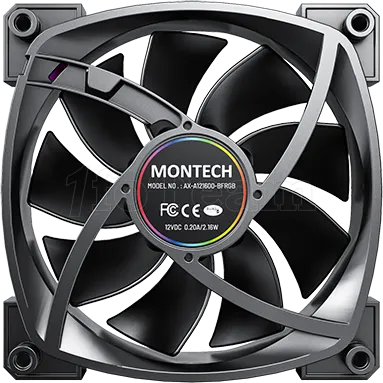Photo de Ventilateur de boitier Montech AX120 RGB - 12cm (Noir)