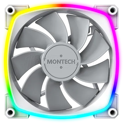 Photo de Ventilateur de boitier Montech RX120 RGB - 12cm (Blanc)