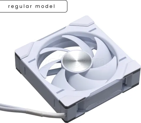 Photo de Ventilateur de boitier Phanteks D30 Regular Airflow RGB - 12cm (Blanc)