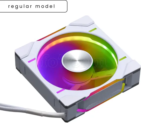 Photo de Ventilateur de boitier Phanteks D30 Regular Airflow RGB - 12cm (Blanc)