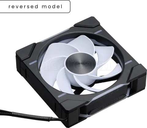 Photo de Ventilateur de boitier Phanteks D30 Reverse Airflow RGB - 12cm (Noir)