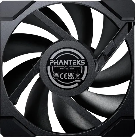 Photo de Ventilateur de boitier Phanteks M25 Gen2 - 12cm (Noir)