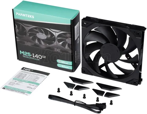 Photo de Ventilateur de boitier Phanteks M25 Gen2 - 14cm (Noir)