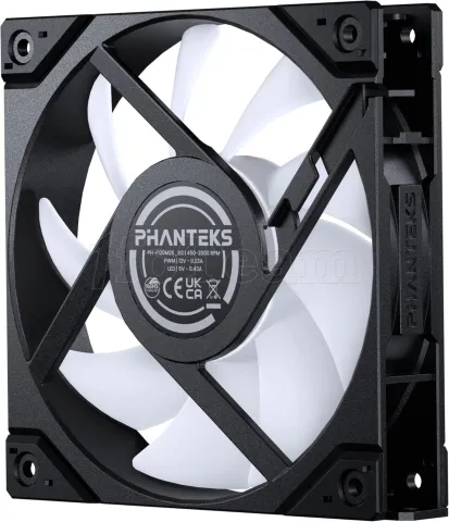Photo de Ventilateur de boitier Phanteks M25 Gen2 Reverse RGB - 12cm (Noir)