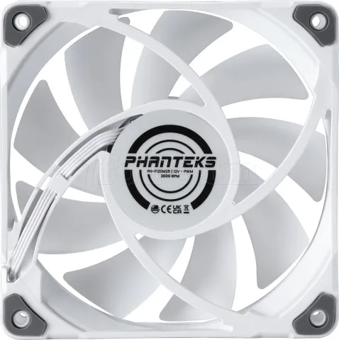 Photo de Ventilateur de boitier Phanteks M25 RGB - 12cm (Blanc)