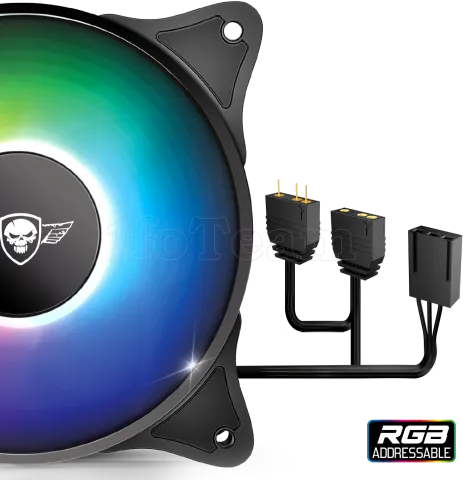 Photo de Ventilateur de boitier Spirit of Gamer AirForce Central RGB - 12cm (Noir)