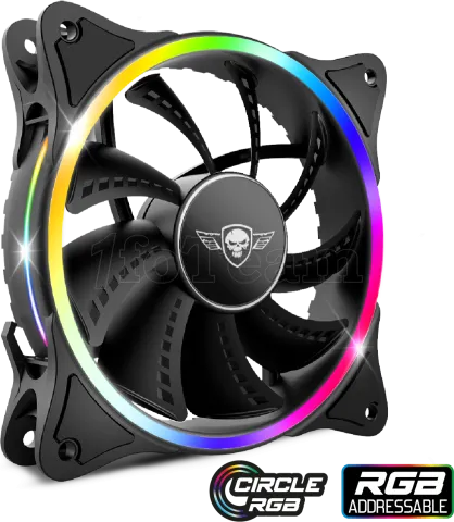 Photo de Ventilateur de boitier Spirit of Gamer AirForce Circle RGB - 12cm (Noir)