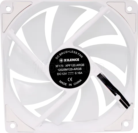Photo de Ventilateur  de boitier Xilence Performance A+ XPF120 ARGB PWM 12cm (Blanc)