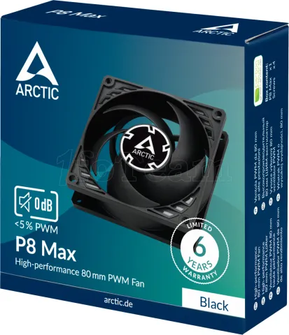 Photo de Ventilateur de serveur Arctic P8 Max - 8cm (Noir)