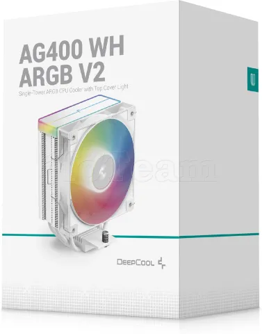 Photo de Ventilateur pour processeur DeepCool AG400 V2 RGB  (Blanc)