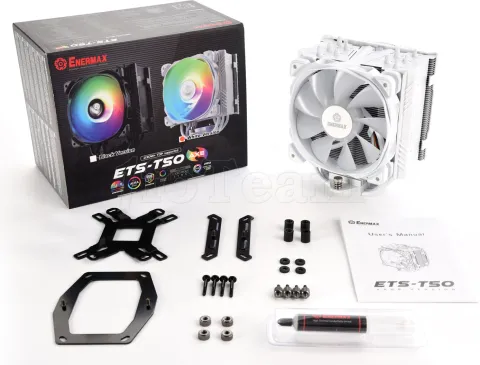 Photo de Ventilateur pour processeur Enermax ETS-T50 Axe RGB (Blanc)