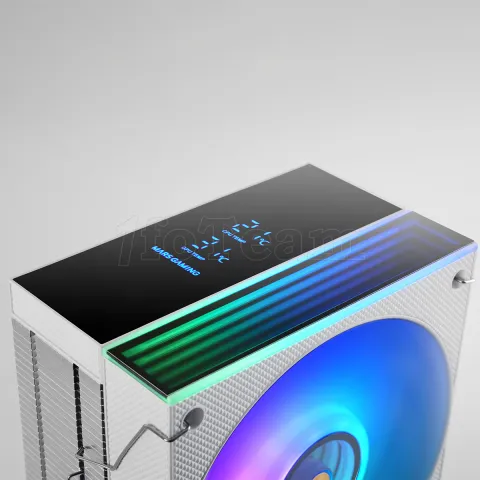 Photo de Ventilateur pour processeur Mars Gaming MCPU-LCD RGB (Blanc)