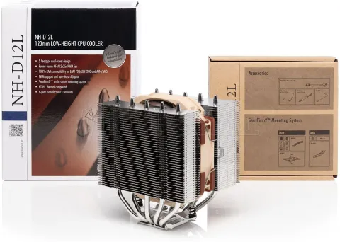 Photo de Ventilateur pour processeur Noctua NH-D12L (Marron)