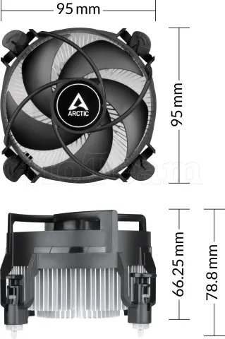 Photo de Ventilateur processeur Arctic Alpine 17 CO (Noir)