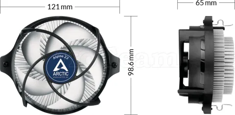 Photo de Ventilateur processeur Arctic Alpine 23 (Noir)