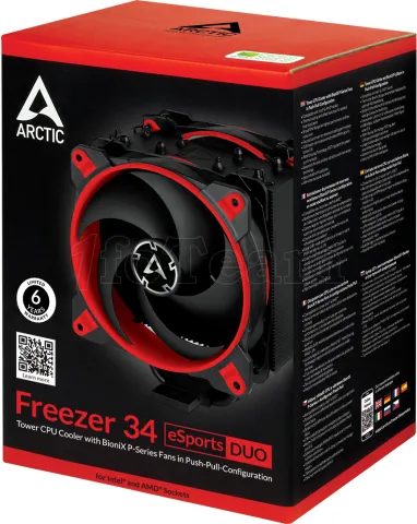 Photo de Ventilateur processeur Arctic Freezer 34 eSports Duo (Noir/Rouge)