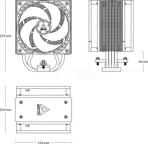 Photo de Ventilateur processeur Arctic Freezer 36 (Noir) Version SI