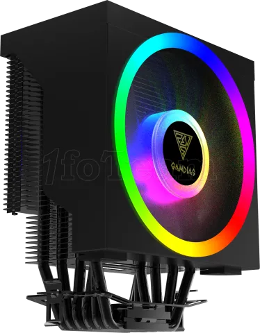 Photo de Ventilateur processeur Gamdias Boreas M1-610 RGB (Noir)